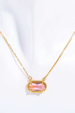 Copper 14K Gold Pleated Pendant Necklace - Trendsi - Flyclothing LLC