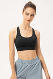 Scoop Neck Long Sports Bra - Trendsi - Flyclothing LLC