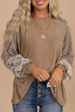 Striped Round Neck Long Sleeve Blouse - Trendsi - Flyclothing LLC