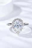1.5 Carat Moissanite Teardrop Ring - Trendsi - Flyclothing LLC