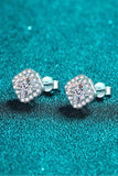 925 Sterling Silver Inlaid 2 Carat Moissanite Square Stud Earrings - Trendsi - Flyclothing LLC