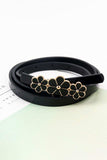 Flower Decor Skinny PU Belt - Trendsi - Flyclothing LLC