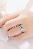 925 Sterling Silver Moissanite 6-Prong Ring - Trendsi - Flyclothing LLC