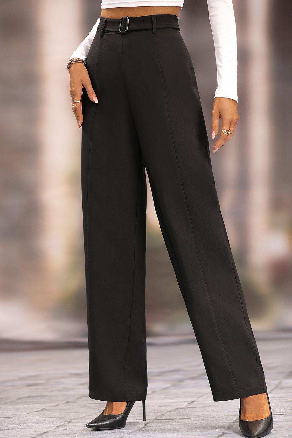 Long Loose Fit Straight Pants - Trendsi - Flyclothing LLC
