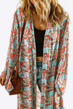 Printed Open Front Duster Cardigan - Trendsi - Flyclothing LLC