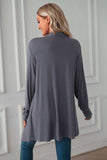 Open Front Long Sleeve Cardigan - Trendsi - Flyclothing LLC