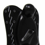 Soapstone Angel Sculpture - Black Finish with Etch Design - SMOLArt - Flyclothing LLC