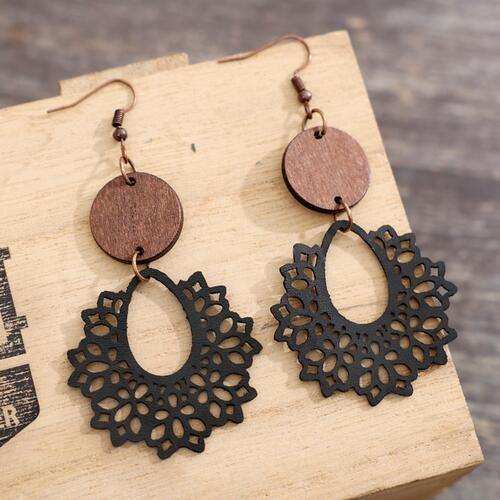 Geometric Cutout Dangle Earrings - Trendsi - Flyclothing LLC