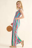 And The Why Full Size Striped Smocked Sleeveless Jumpsuit - Trendsi - Flyclothing LLC