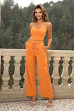 Cami and Tied Straight Leg Pants Set - Trendsi - Flyclothing LLC