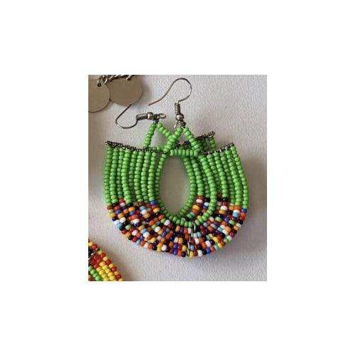 Maasai Bead Basket Dangle Earrings - Jedando - Flyclothing LLC