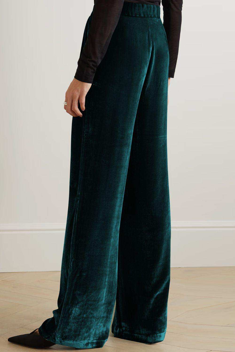 Loose Fit High Waist Long Pants with Pockets - Trendsi - Flyclothing LLC