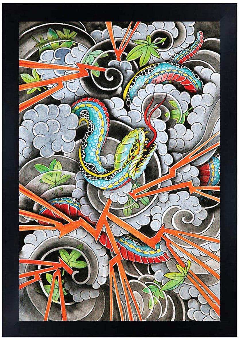 Clark North Benevolent Serpent 12 x 18 Art Print - Clark North - Flyclothing LLC