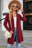 Open Front Long Sleeve Cardigan - Trendsi - Flyclothing LLC