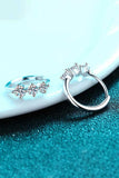Sterling Silver Moissanite Huggie Earrings - Trendsi - Flyclothing LLC