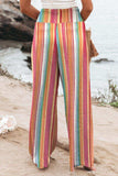 Striped Smocked Waist Pants with Pockets - Trendsi - Flyclothing LLC