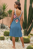 Openwork Sleeveless Embroidery Dress - Trendsi - Flyclothing LLC