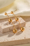 Ball Bead and Chain Stainless Steel Earrings - Trendsi - Flyclothing LLC