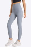 Feel Like Skin Elastic Waistband Yoga Leggings - Trendsi - Flyclothing LLC