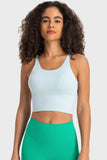 Crisscross Back Ladder Detail Sports Bra - Trendsi - Flyclothing LLC