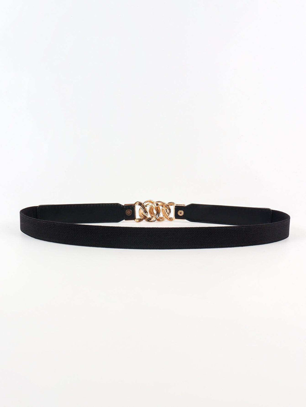 Zinc Alloy Buckle Elastic PU Belt - Trendsi - Flyclothing LLC