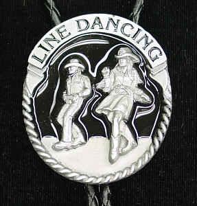 Line Dancing Antiqued Large Bolo Tie - Flyclothing LLC