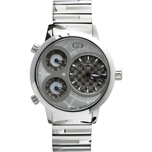 Curtis & Co Big Time World 50mm 3 Time Zone Gray Dial Watch - Curtis and Co Watches - Flyclothing LLC