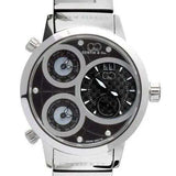 Curtis & Co BIG Time WORLD 57mm Black Dial Stainless Steel Watch - Curtis and Co Watches - Flyclothing LLC