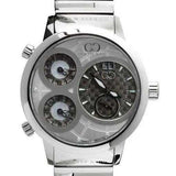 Curtis & Co Big Time World 57mm 4 Time Zone Gray Dial Stainless Steel - Curtis and Co Watches - Flyclothing LLC