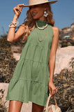 Tie Back Sleeveless Tiered Dress - Trendsi - Flyclothing LLC