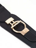 PU Elastic Wide Belt with Alloy Buckle - Trendsi - Flyclothing LLC