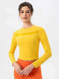 Round Neck Long Sleeve Active T-Shirt - Trendsi - Flyclothing LLC