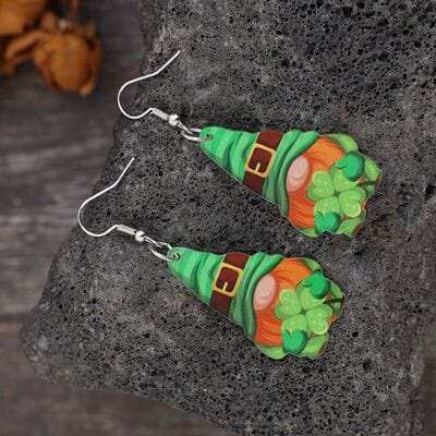 Wooden Alloy Dangle Earrings - Trendsi - Flyclothing LLC