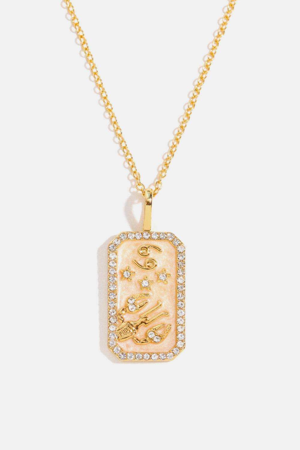Rhinestone Constellation Pendant Copper Necklace - Trendsi - Flyclothing LLC