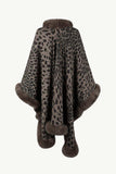 Leopard Open Front Poncho - Trendsi - Flyclothing LLC