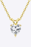 1 Carat Moissanite Heart-Shaped Pendant Necklace - Trendsi - Flyclothing LLC