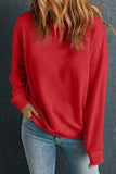 Round Neck Dropped Shoulder Sweatshirt - Trendsi - Flyclothing LLC