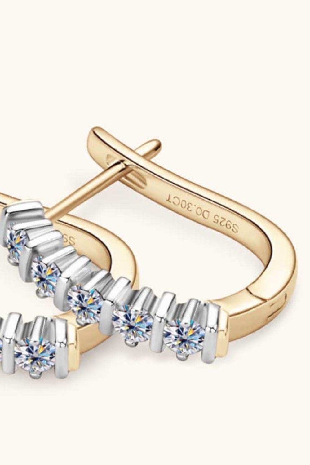 Moissanite 925 Sterling Silver Earrings - Trendsi - Flyclothing LLC