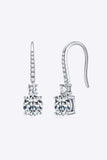 2 Carat Moissanite 925 Sterling Silver Drop Earrings - Trendsi - Flyclothing LLC