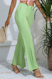 Slit High-Rise Flare Pants - Trendsi - Flyclothing LLC