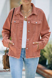 Distressed Raw Hem Denim Jacket - Trendsi - Flyclothing LLC