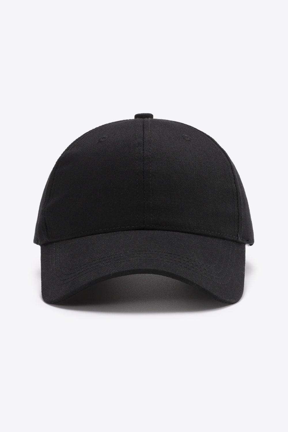 Plain Adjustable Cotton Baseball Cap - Trendsi - Flyclothing LLC