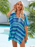 Tassel Openwork Striped V-Neck Cover Up - Trendsi - Flyclothing LLC