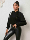 Lace-Up Long Sleeve Hoodie - Trendsi - Flyclothing LLC
