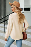 V-Neck Long Sleeve Blouse - Trendsi - Flyclothing LLC