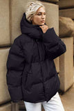 Pocketed Zip Up Hooded Puffer Jacket - Trendsi - Flyclothing LLC