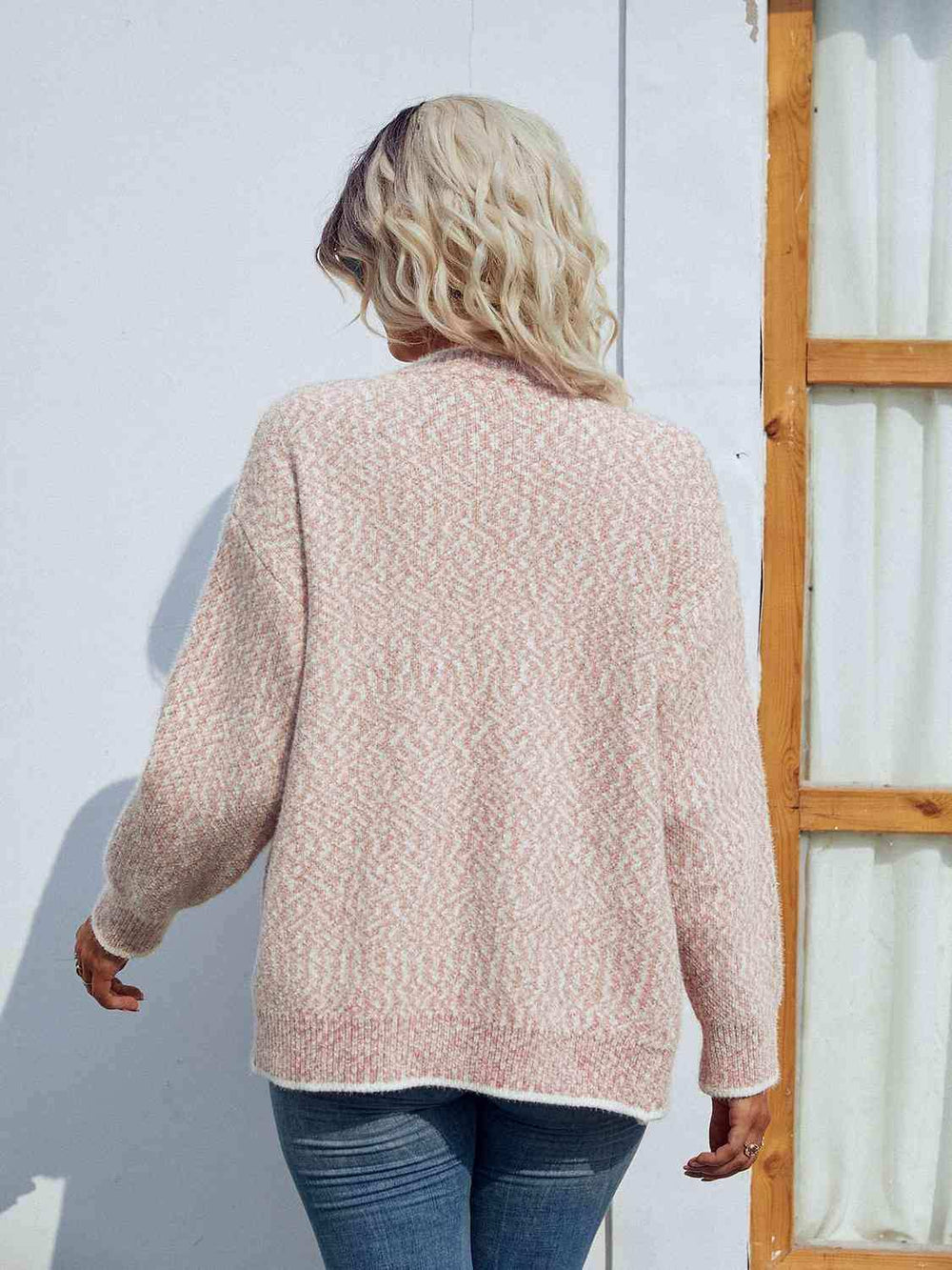 Button Down V-Neck Cardigan with Pockets - Trendsi - Flyclothing LLC