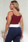 Plus Size Ribbed Spaghetti StrapTop - Trendsi - Flyclothing LLC