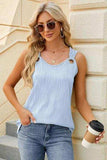 Round Neck Wide Strap Tank - Trendsi - Flyclothing LLC