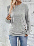 Round Neck Long Sleeve T-Shirt - Trendsi - Flyclothing LLC